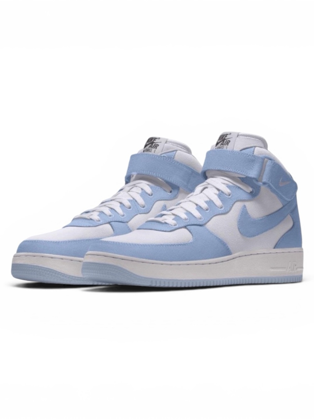 Nike Air Force 1 Mid 3903-900 in Light Blue and White Womens Size 9